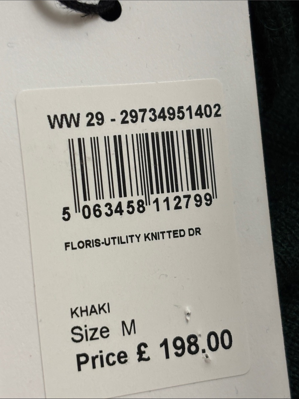 NWT REISS Floris Wool-Blend Knitted Utility Midi Dress in Khaki Medium - Picture 15 of 16